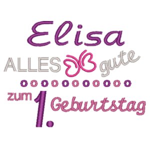 Geburtstag: Elisa - Schmetterling Design