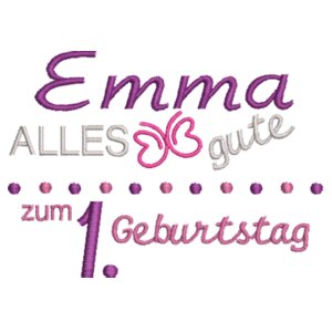 Geburtstag: Emma - Grauer Hase mit Sternen Design