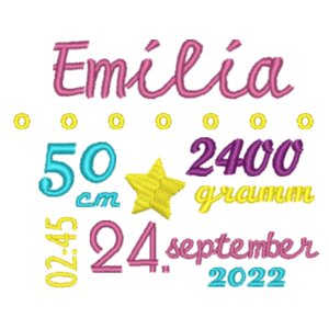 Geburt: Emilia - Schmetterling Design