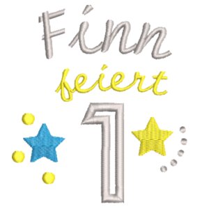 Geburtstag: Finn - Blauer Bär Design