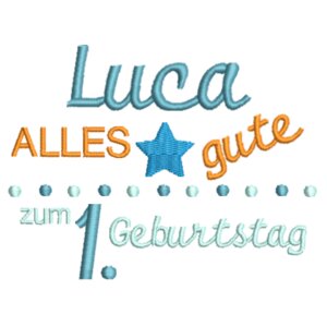 Geburtstag: Luca - Sensorischer blauer Hase Design