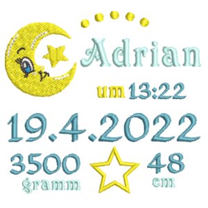 Geburt: Adrian - Benjamin der Elefant Design