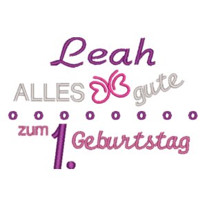 Geburtstag: Leah - Beni der Bunter Bär Design