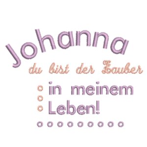 Lieblingszitate: Johanna - Bella das Einhorn Design