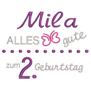 Geburtstag: Mila - Weißes Schaf Design