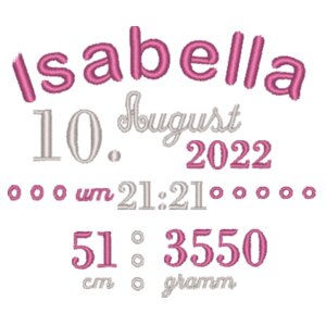 Geburt: Isabella - Koala Design