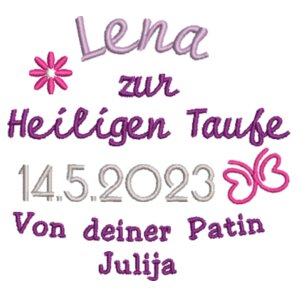 Taufe: Lena - Glitzi das Regenbogen-Einhorn Design