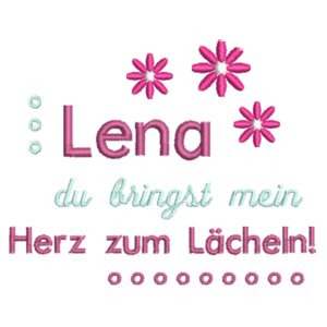Lieblingszitate: Lena - Glitzi das Regenbogen-Einhorn Design