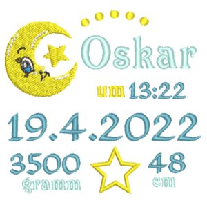 Geburt: Oskar - Cupcake das Rentier Design