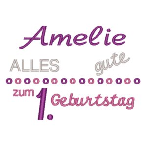 Geburtstag: Amelie Design